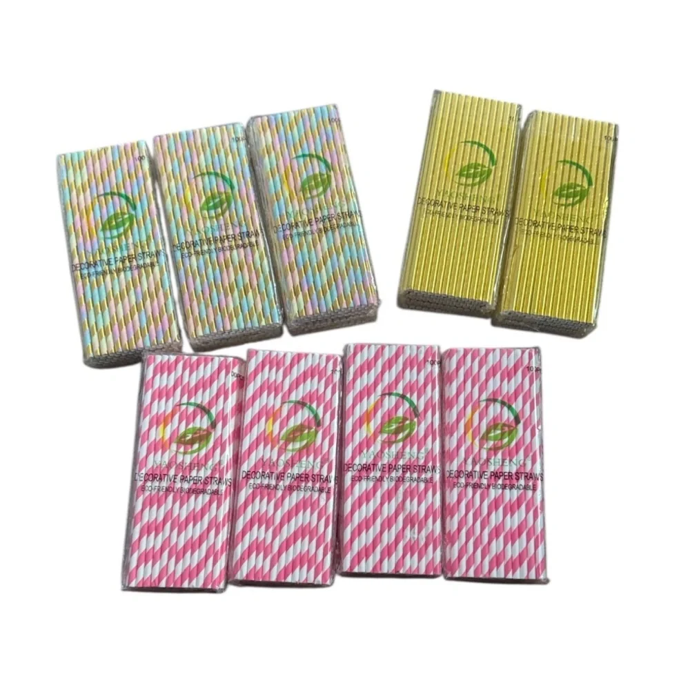 Paper Straws for Drinking, Disposable for Birthdays, Weddings, Baby Showers